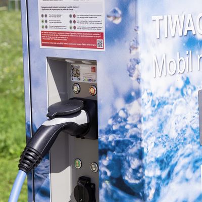 Eine Ladestation für Elektromobilität.